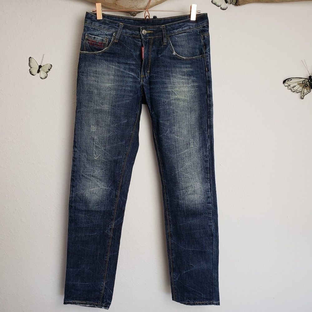 DSquared distress dark wash stretch Jean's men 31 - Picture 2 of 8